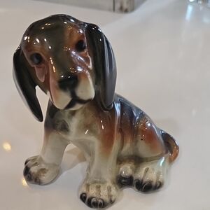 Ceramic Dog Figurine - Brown and Black